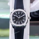 Swiss Quality Citizen 8215 Patek Philippe Aquanaut Watch Silver Case Black Dial